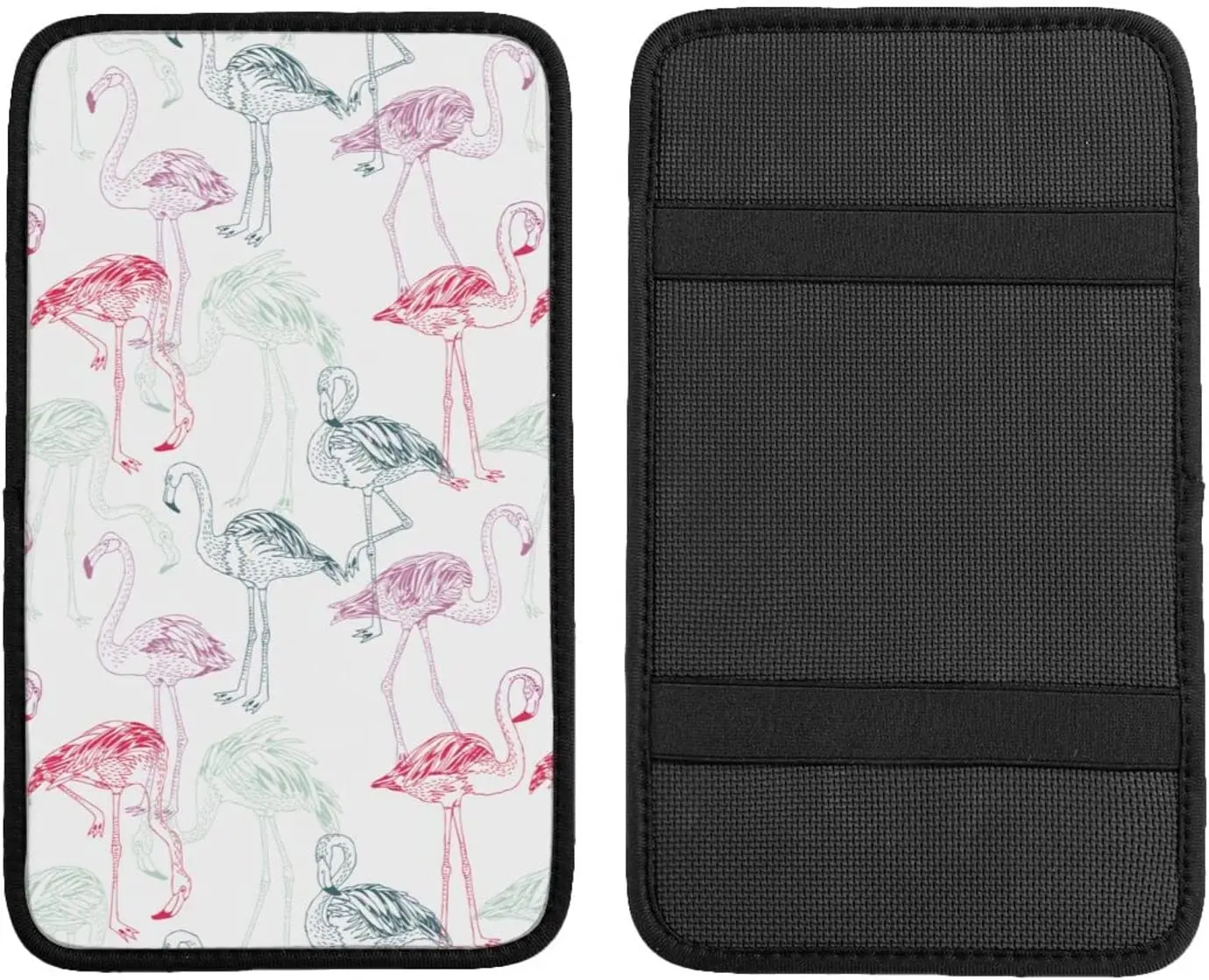 

Auto Center Console Pad Flamingo Drawing Print, Universal Fit Soft Comfort Car Armrest Cover, Fit for Most Sedans, SUV, Truck Ca