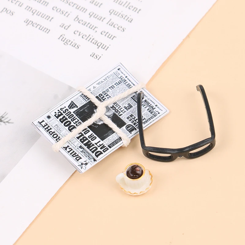 1 комплект 1:12 миниатюрная газета очки модель журналов для кукольного домика