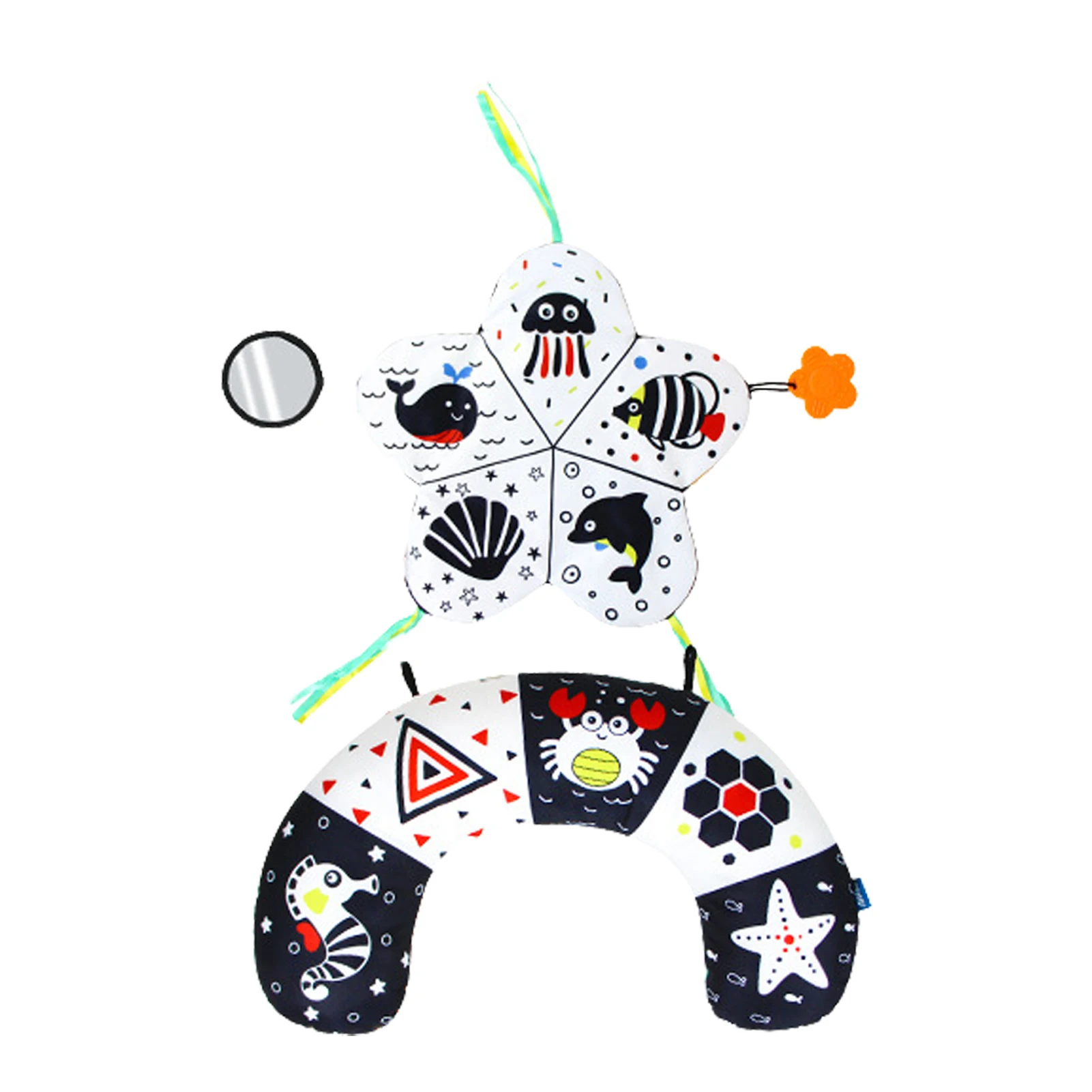 

Детские подушки для сна, лежащая Подушка для новорожденных, двухсторонняя U-образная детская подушка с зеркальными зубцами, ПП хлопок, подар...