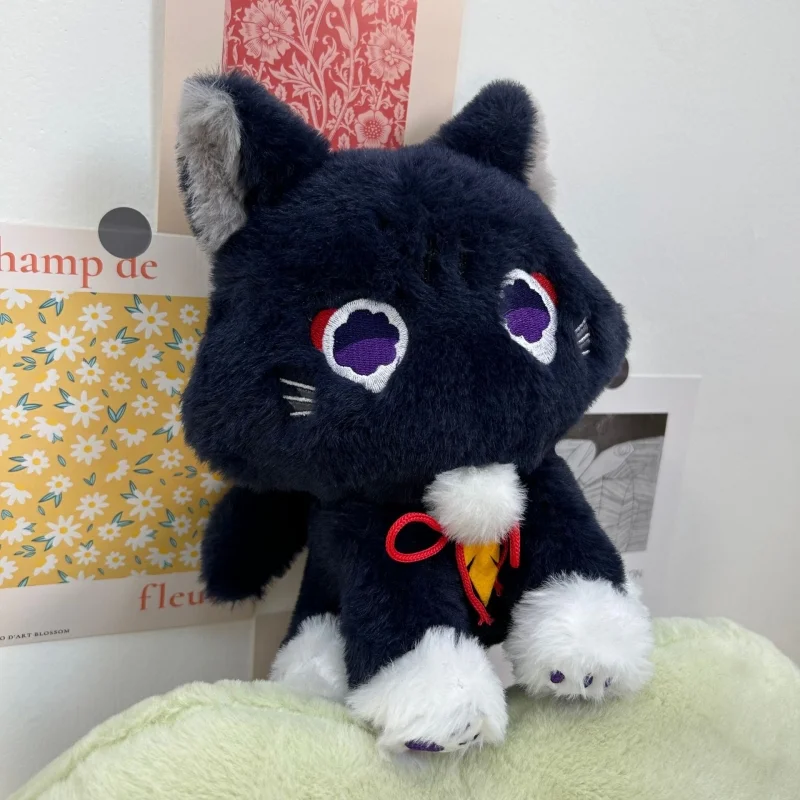 

Игра «Genshin Impact Scaramouche», 25 см, кошка, плюшевая Коллекционная модель, сидящая и стоящая кошка, кукла, плюшевая игрушка для детей, игрушки на день рождения