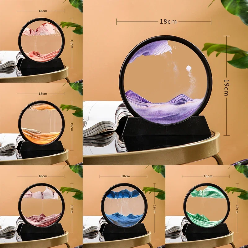 3D песочные часы зыбучие пески движущийся песок художественная картина круглое