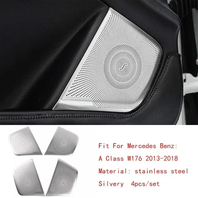 

Стальные дверные динамики, стерео декоративная крышка, накладка на динамик для Mercedes-Benz A CLA GLA Class W176 X156 C117