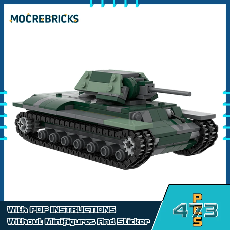 MOCREBRICKS Танк KV-1 из блоков 473 шт.