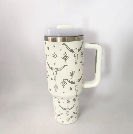 

1 шт. стакан для воды с принтом головы коровы 40 унций второе поколение 304 нержавеющая сталь двойная изоляционная Ручка чашка Автомобильная чашка для льда большая чашка