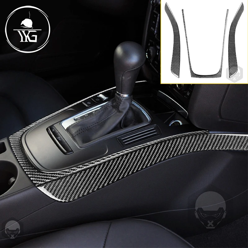 

Carbon Fiber Interior Stickers Gear Box Panel Frame Side Trim Strip Cover Overlay For Audi A5 Hard Top 2008-up Car Accessories