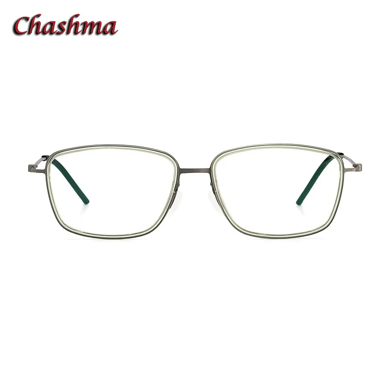Мужские ультралегкие оптические очки по рецепту титановые безвинтовые линзы для