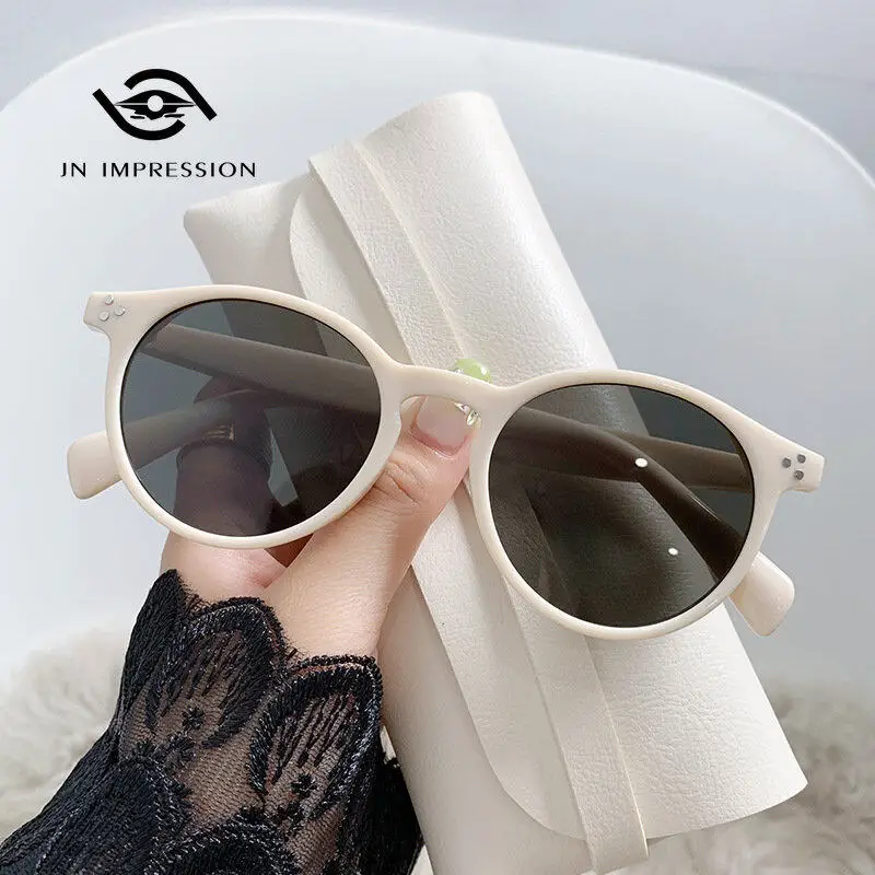 

Korean Version of Ultra-light Small Round Frame Sunglasses Rice Nail Small Face Anti-ultraviolet Driving Glasses