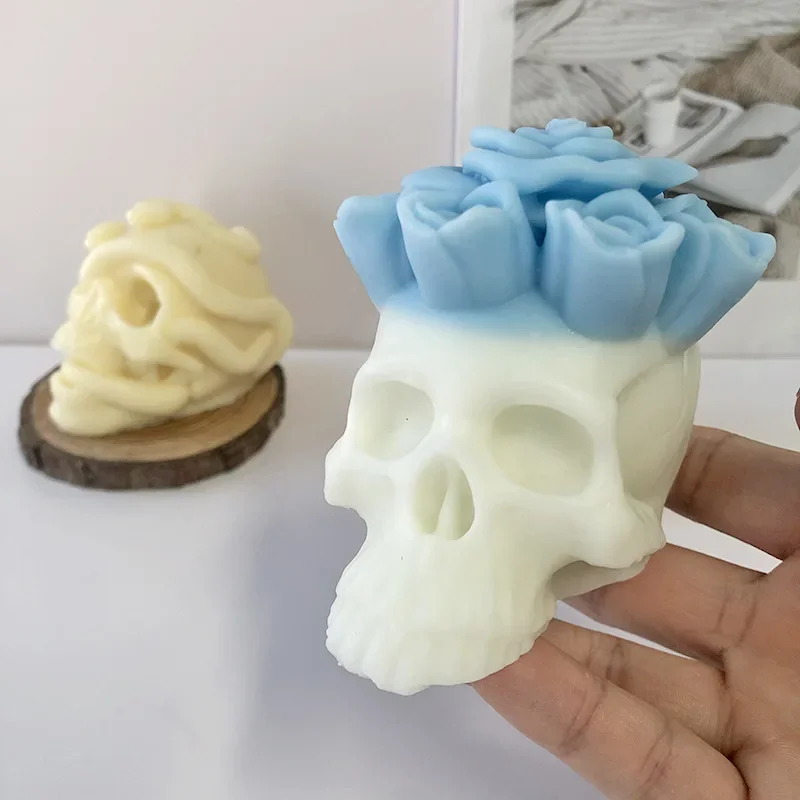 Силиконовая форма для свечей с черепом инструменты украшения торта на Хэллоуин