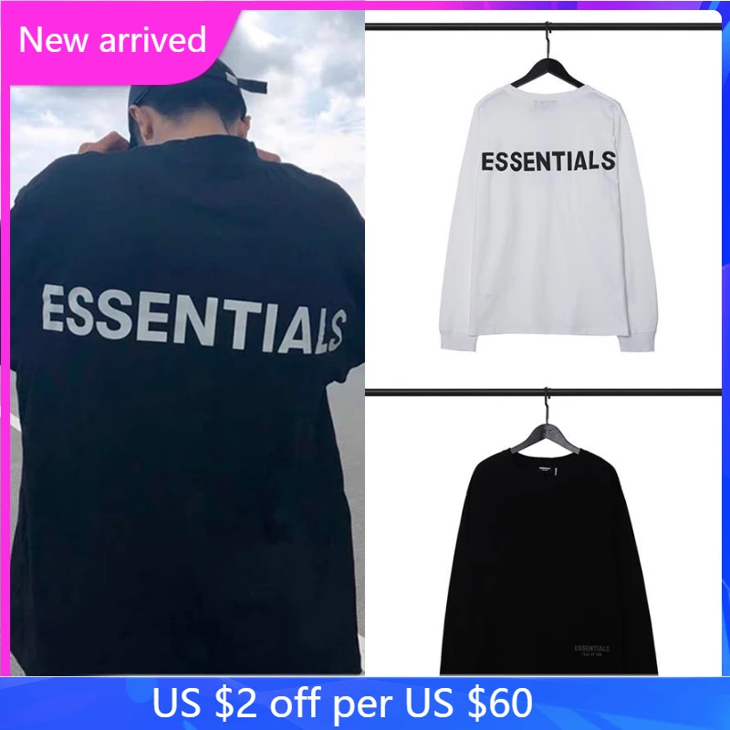 

ESSENTIALS Sweatshirt 1:1high Quantity Reflective Heat Transfer Long-sleeved T-shirt Loose Casual Men Women's Sweatshirts
