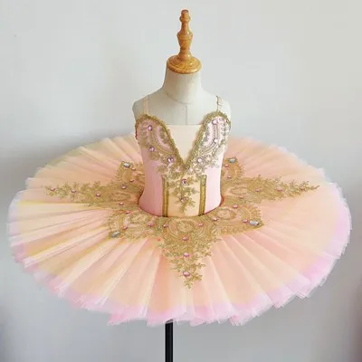 2022 Ballet Tutu Professional Child Performance Stage Costumes Girls Pancake Tutu Swan Lake Dance Adult Ballerina Dress