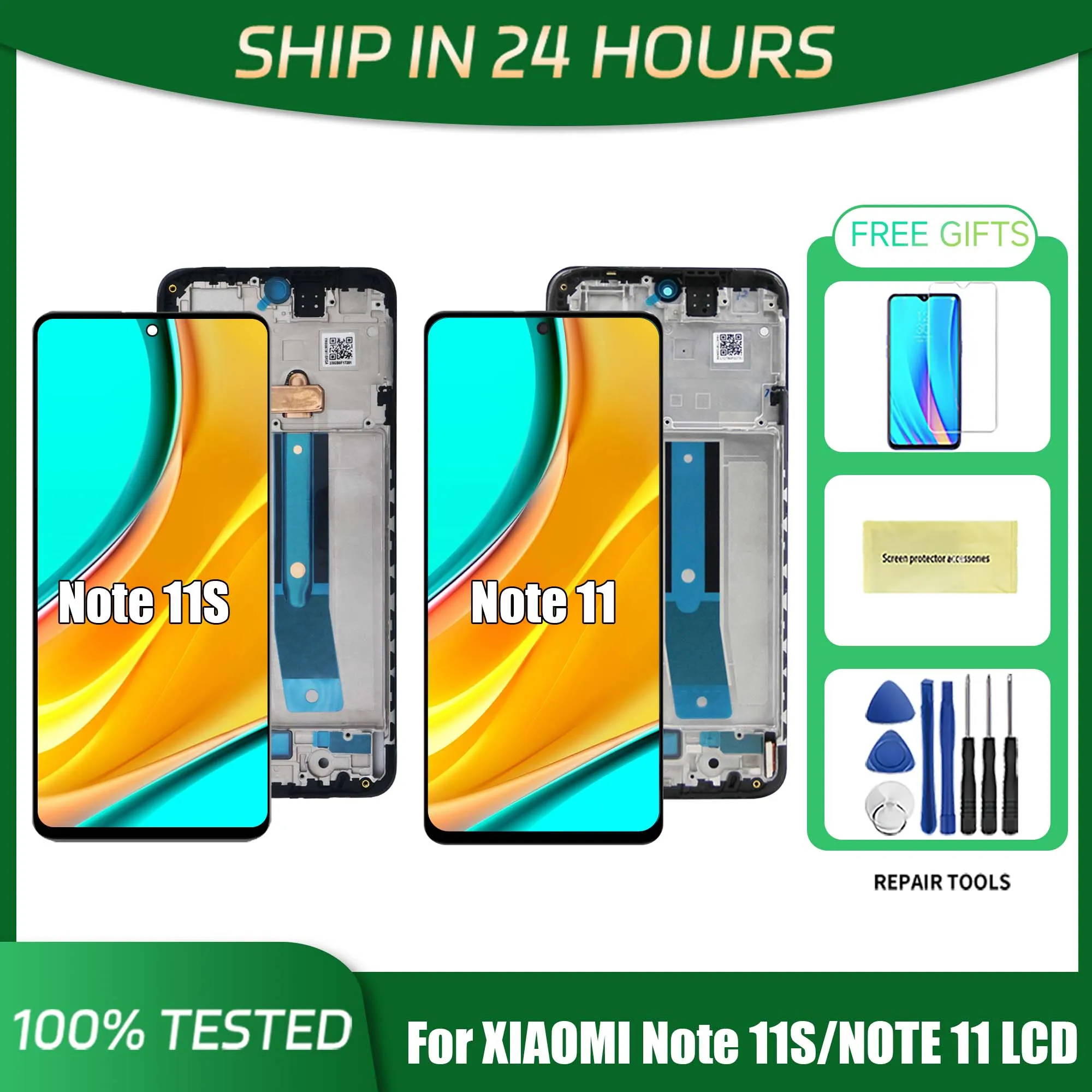 100% оригинальный AMOLED для Xiaomi Redmi Note 11S ЖК-экран сенсорный дигитайзер 11 2201117 Дисплей