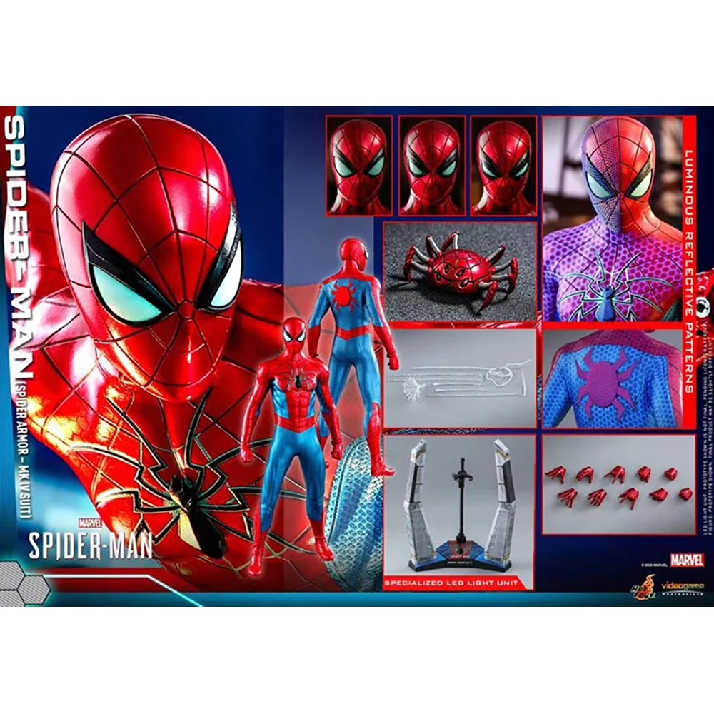 

HotToys Original 1/6 VGM042 Spider-Man Spider Armor Mk4 Suit Genuine Collectible Anime Figure Action Model Toys Gifts