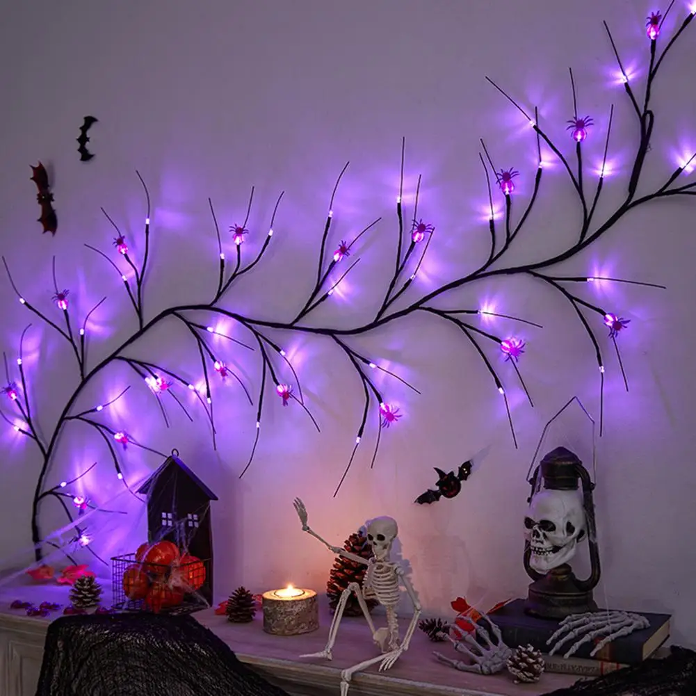 

Halloween Willow Vine Twig Decoration Battery Operated Waterproof Halloween Willow Vine Twig Led Lamp with Multiple Modes