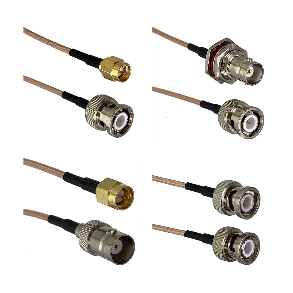 

RG316 кабель BNC гнездо SMA штекер Разъем RF коаксиальный джемпер Pigtail прямой 6 дюймов ~ 10 м