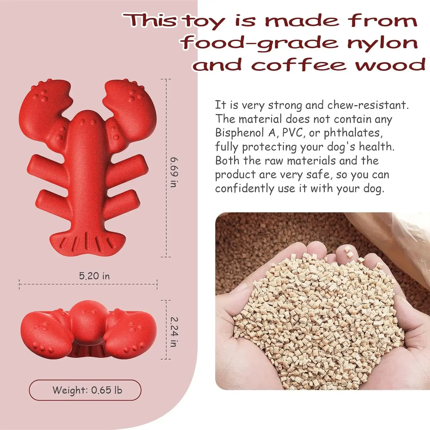 Забавная прочная жевательная игрушка-лобстер для средних и больших телефонов