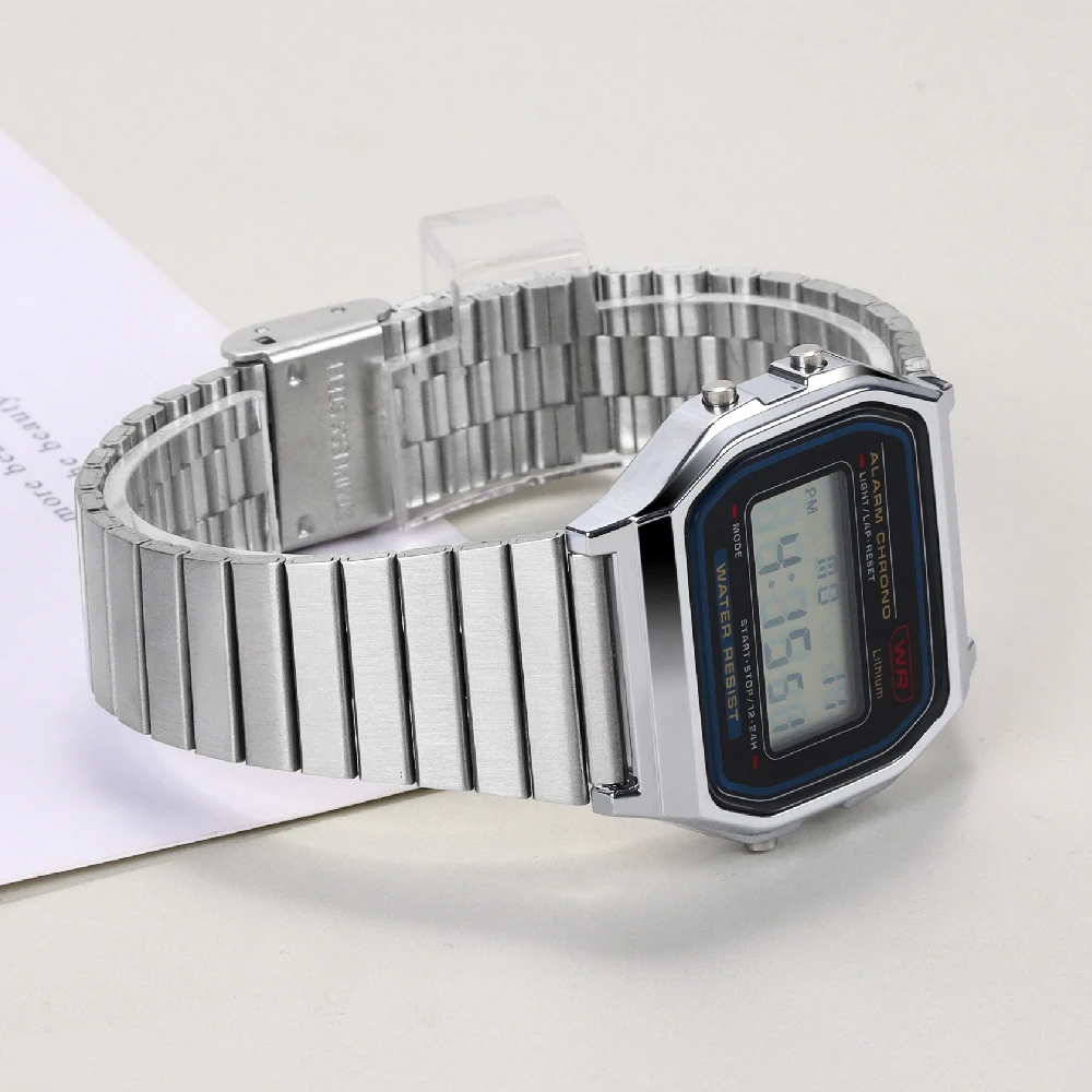 Для часов Casio F91W стальной для F84 F105 F108 A158 задний ремешок ультратонкий