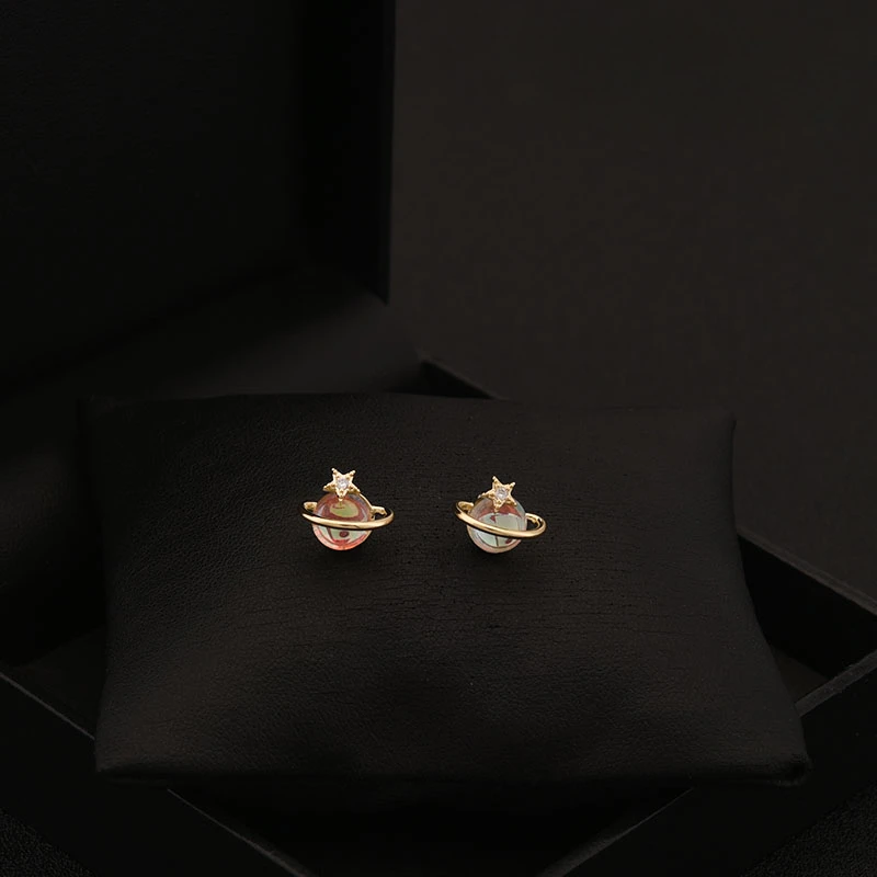 Japanese Style All-Match Planet Small Collar Pin Cute Brooch Women's Accessories Neckline Anti-Exposure Cardigan Buckle Jewelry