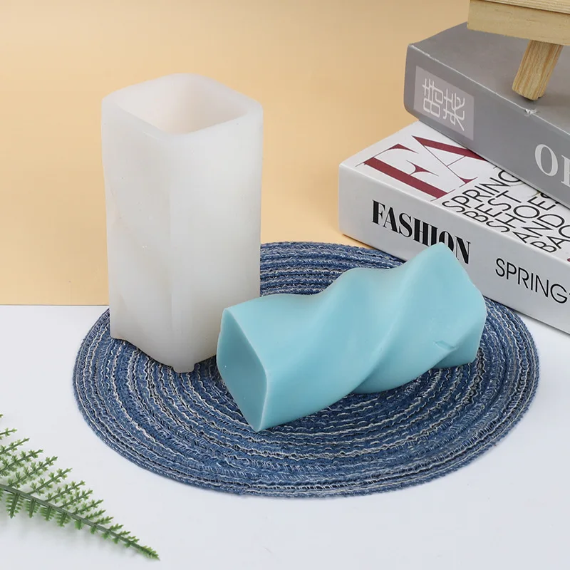 

Twist Box Silicone Candle Mold for DIY Aromatherapy Candle Plaster Ornaments Soap Epoxy Resin Mould Handicrafts Making Tool