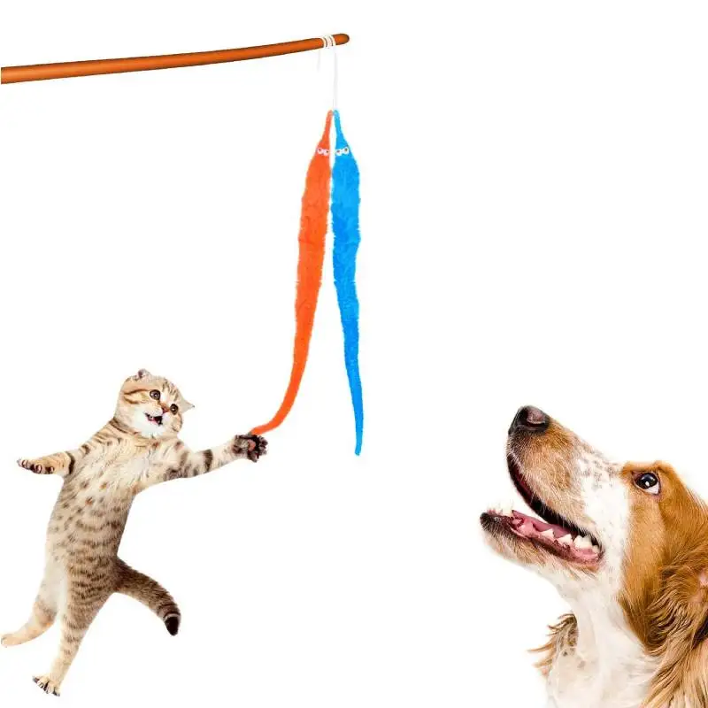 Игрушка-червячок на нитке для кошачья палочка извилистый червяк 6 шт. - купить по