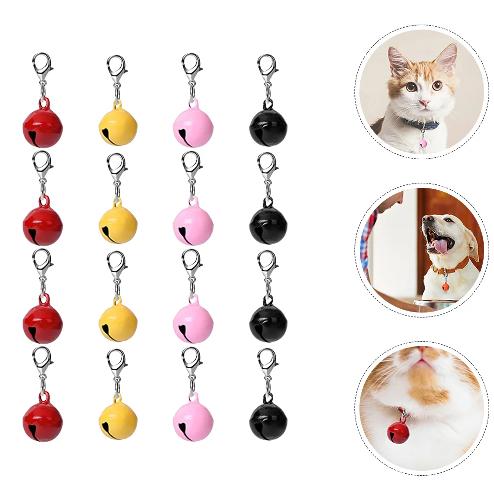 

16 Pcs Multi-function Cat Collar Bells Delicate Pet Crafted Metal Cats Dogs Accessory Decorative