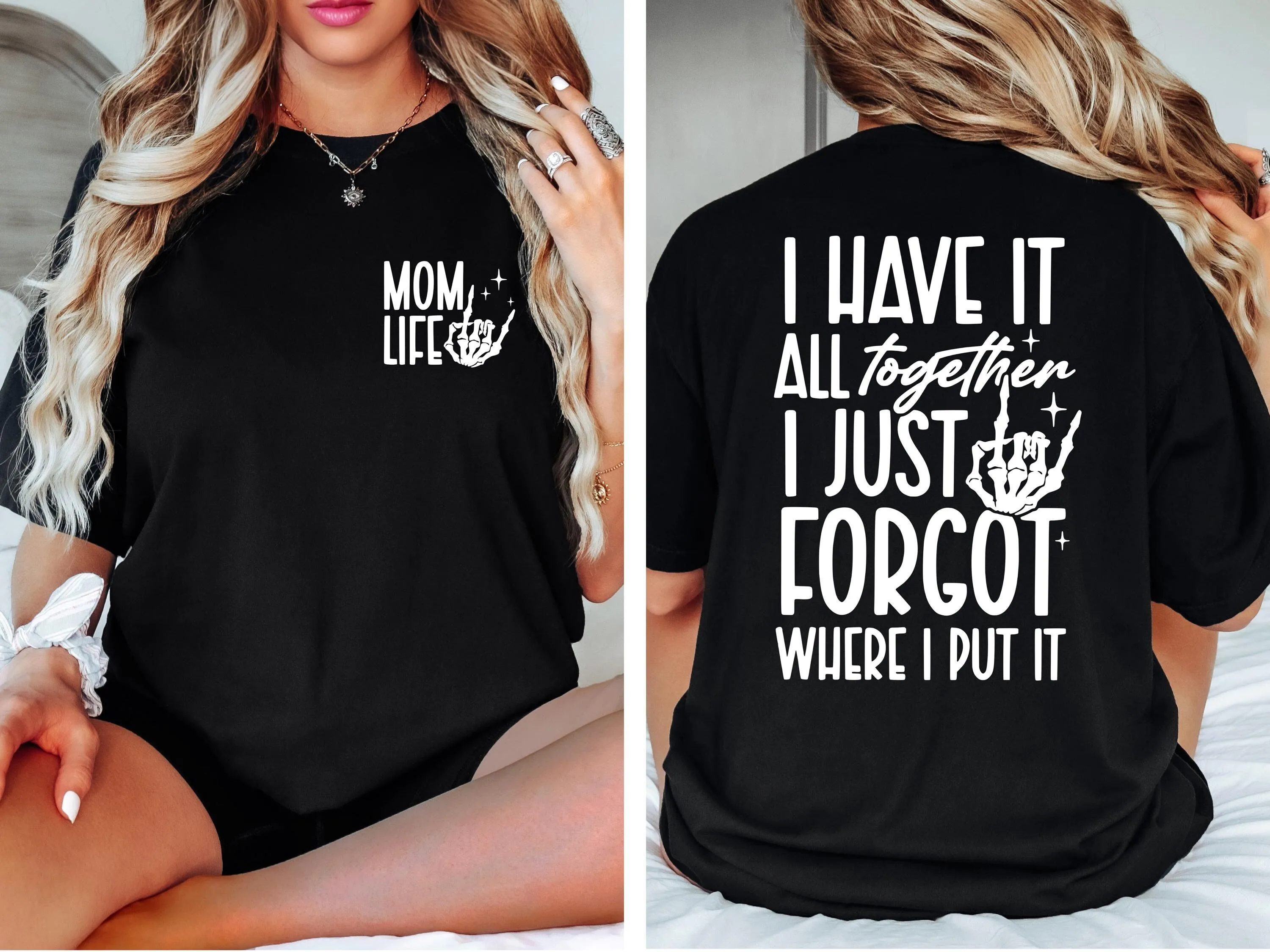 Все вместе я просто забывайте где положить IT Футболка Mom Life Don Remember Смешная цитата