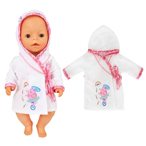 Кукольная одежда 43 см, банный халат, платье для новорожденных, 17 дюймов