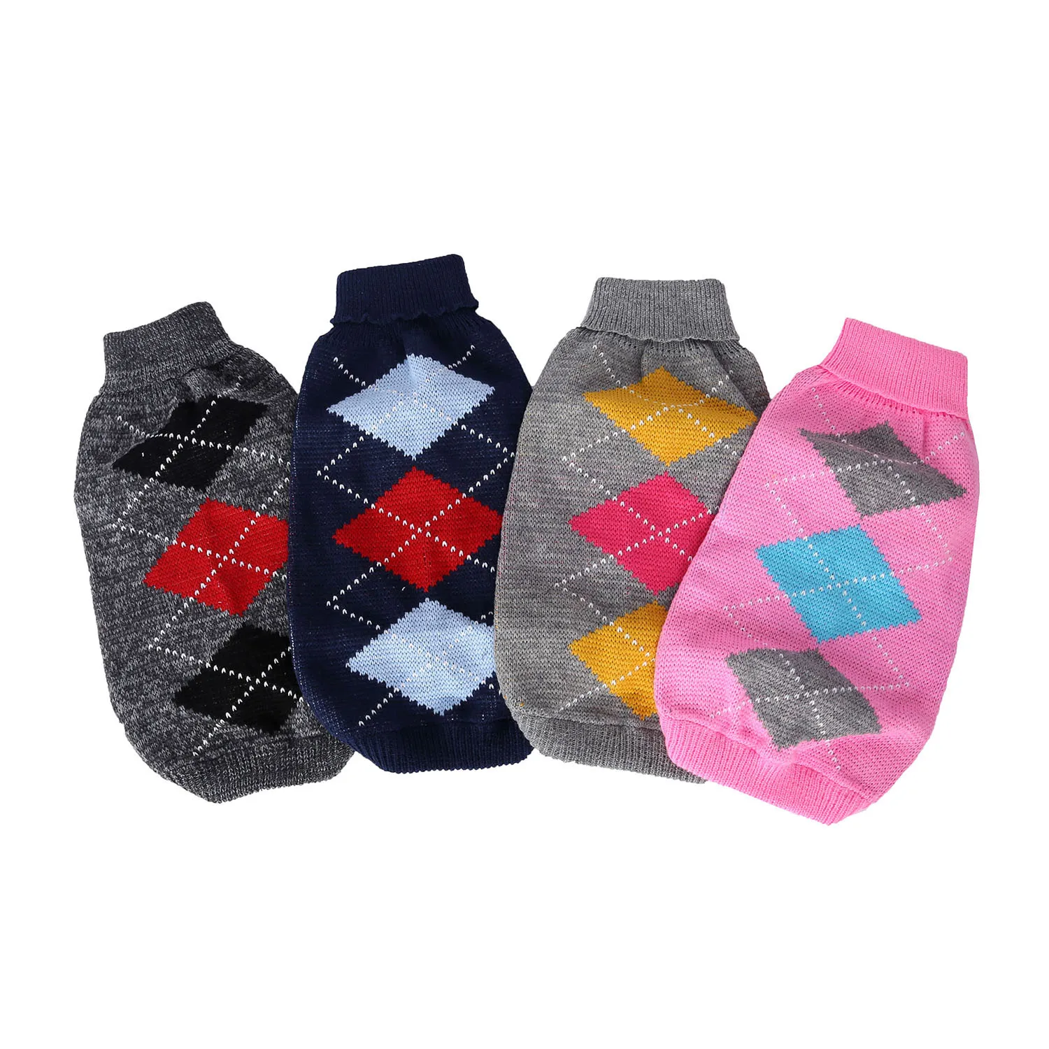 

Dogs Sweater Autumn Winter Cat Pet Items Lozenge Plaid Classical Cute Keep Warm Knitwear Thick Vest Free Shipping For XS-L