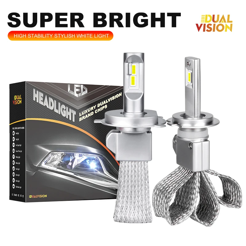 

2 шт., беспроводные автомобильные лампы H1 H4 9005 9006 HB3 HB4 6000K 12 В