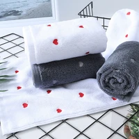 pure cotton towel plain embroidered love face wash towel household soft super absorbent towel