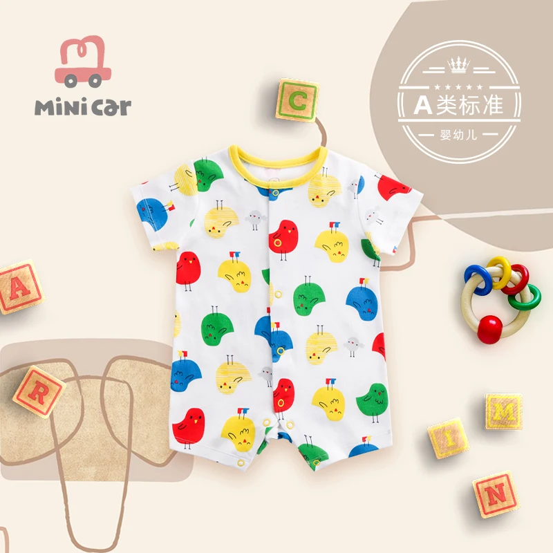 

Newborn open file Romper boy baby cotton short sleeve climbing suit baby summer Jumpsuit