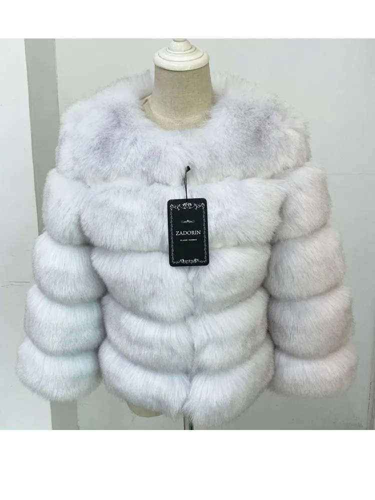 NoEnName_Null Limited Women's Winter Coats Women Jacket Fox Fur Fur Thick Winter High Street Other No Real Fur Jackets enlarge