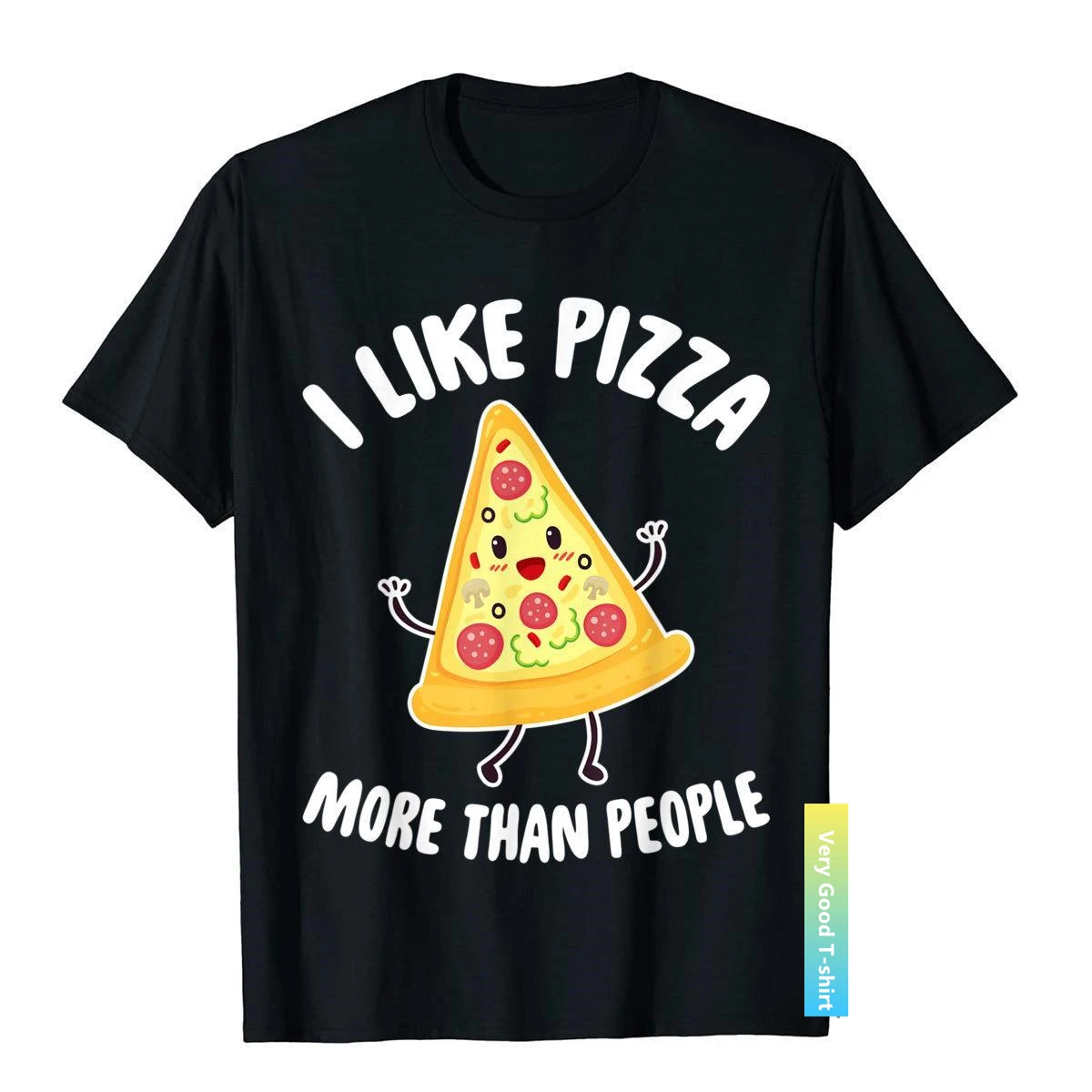 

I Like Pizza More Than People T-Shirt - Pizza Lover Gift Coupons Printing T Shirt Cotton Men Tops Shirts Vintage