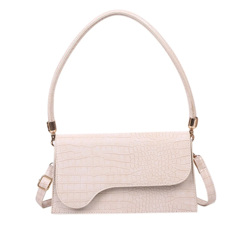 

Модная маленькая дизайнерская сумка через плечо из искусственной кожи для женщин, сумки через плечо с аллигатором и каменным узором, одното...