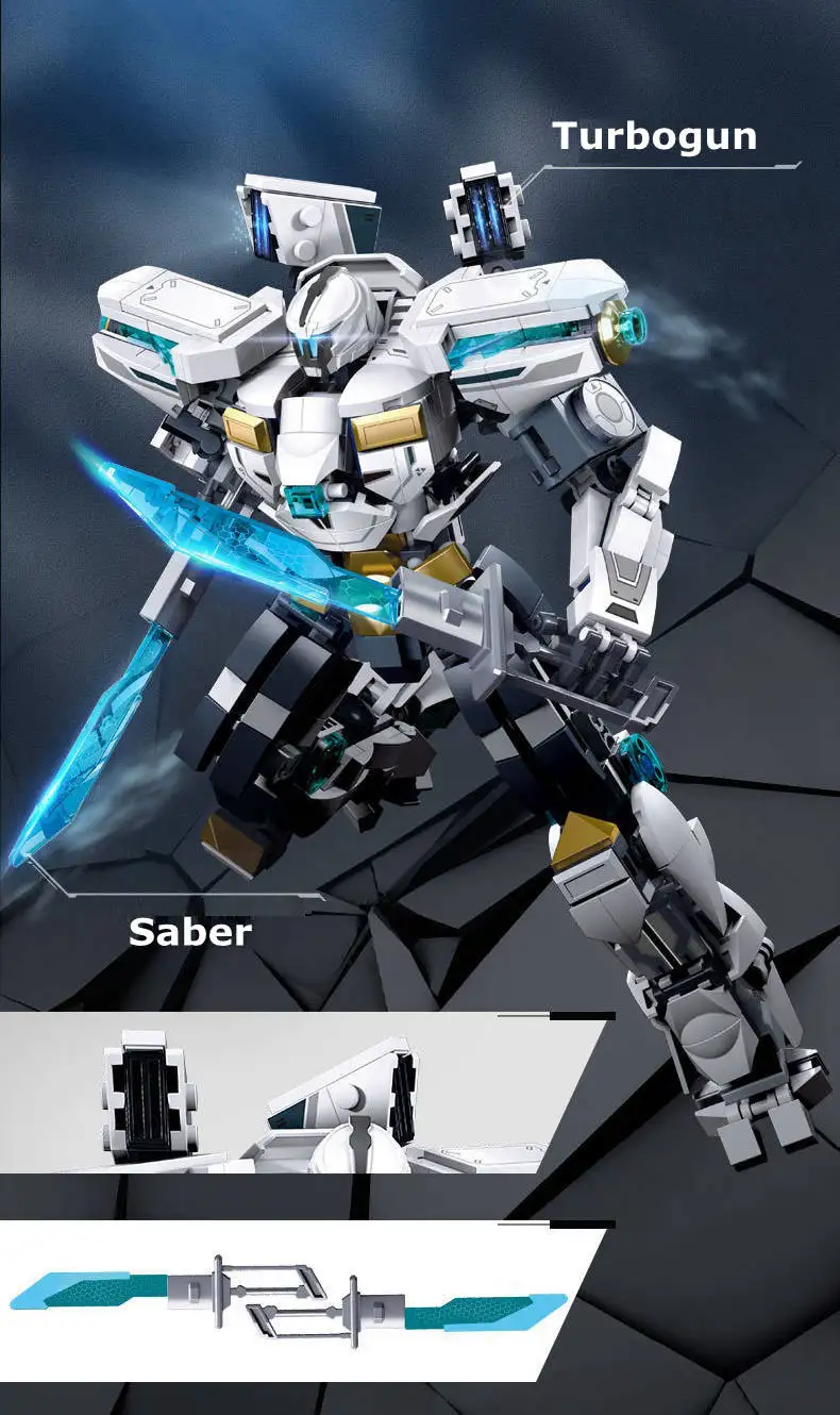 Блоки для взрослых серия Mecha робот город металлический строительный блок набор