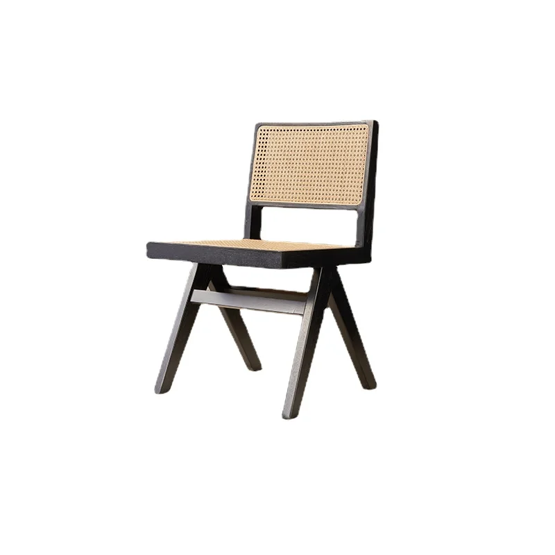 

YY Home Vintage Rattan Chair Silent Style Mid-Ancient Backrest Chair