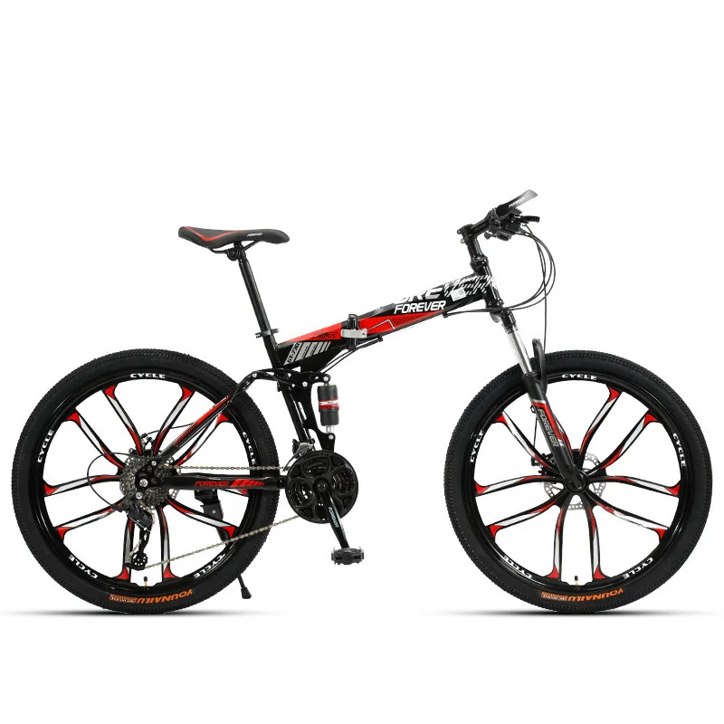 

Горный велосипед, складной велосипед 24 26 дюймов, алюминиевые колеса, велосипеды с переменной скоростью, двойные диски, стандартная рама из углеродистой стали, Mtb