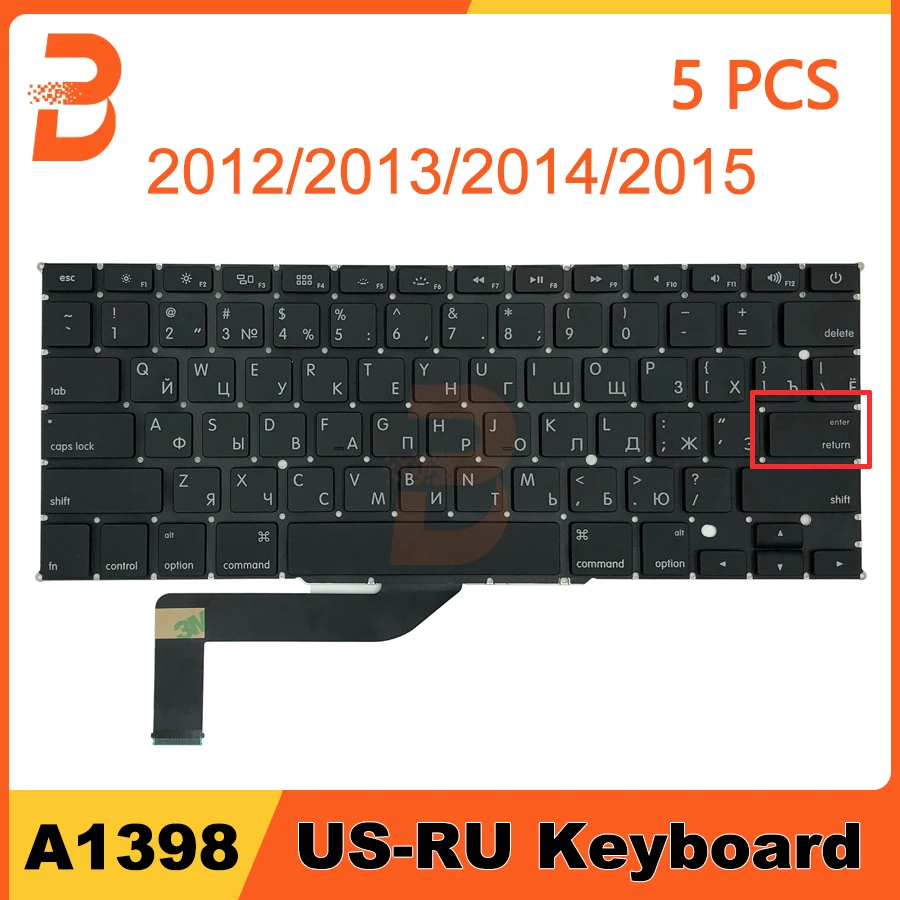 

Клавиатура с русской раскладкой для Macbook Pro Retina, 15 дюймов, A1398