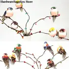 Искусственная птица из пены, перо, красочная мини-синица, ремесло, птицы, искусственный воробей, украшение, Милая модель птицы