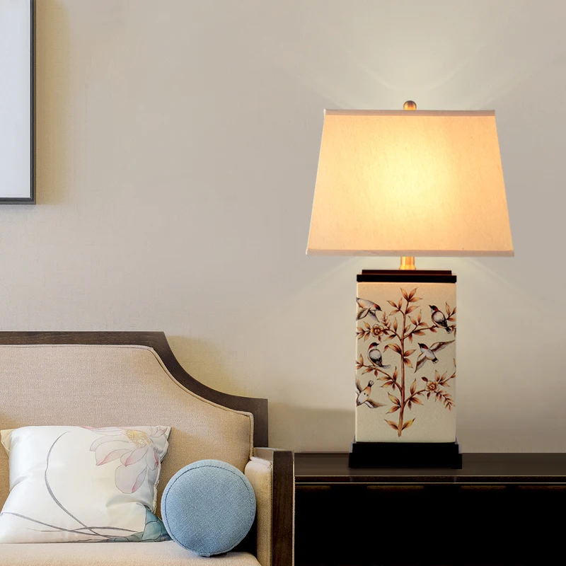 Настольная лампа прикроватная для гостиной ретро современный минималистичный