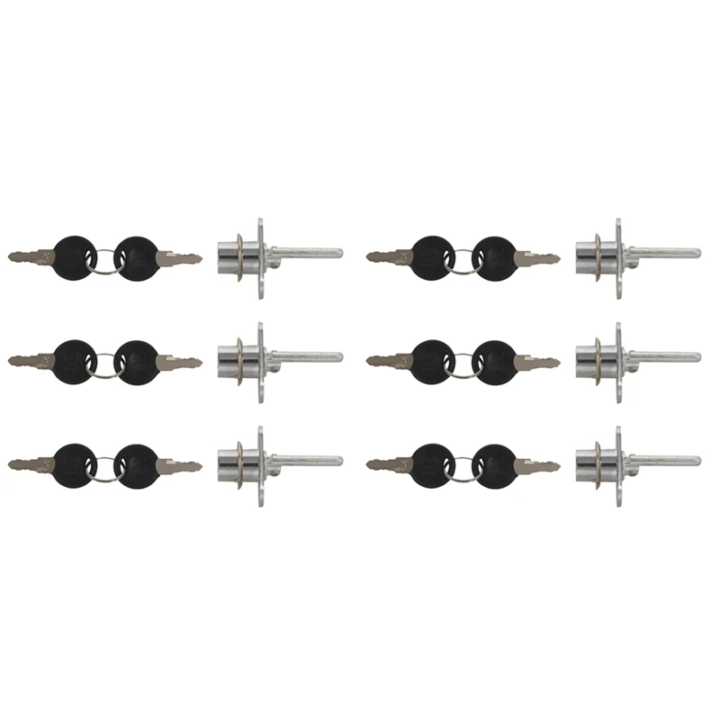 

6X цинковый сплав, компьютерный стол, шкаф, почтовый ящик, выдвижной ящик, замок с ключами, серебристый