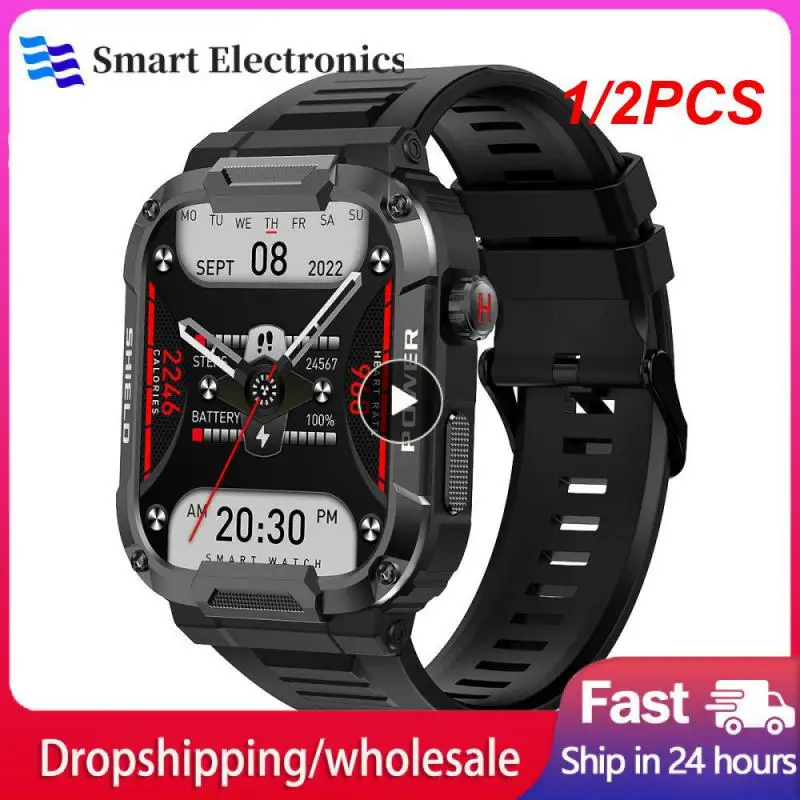 

1/2 шт., мужские водонепроницаемые умные часы с фитнес-трекером