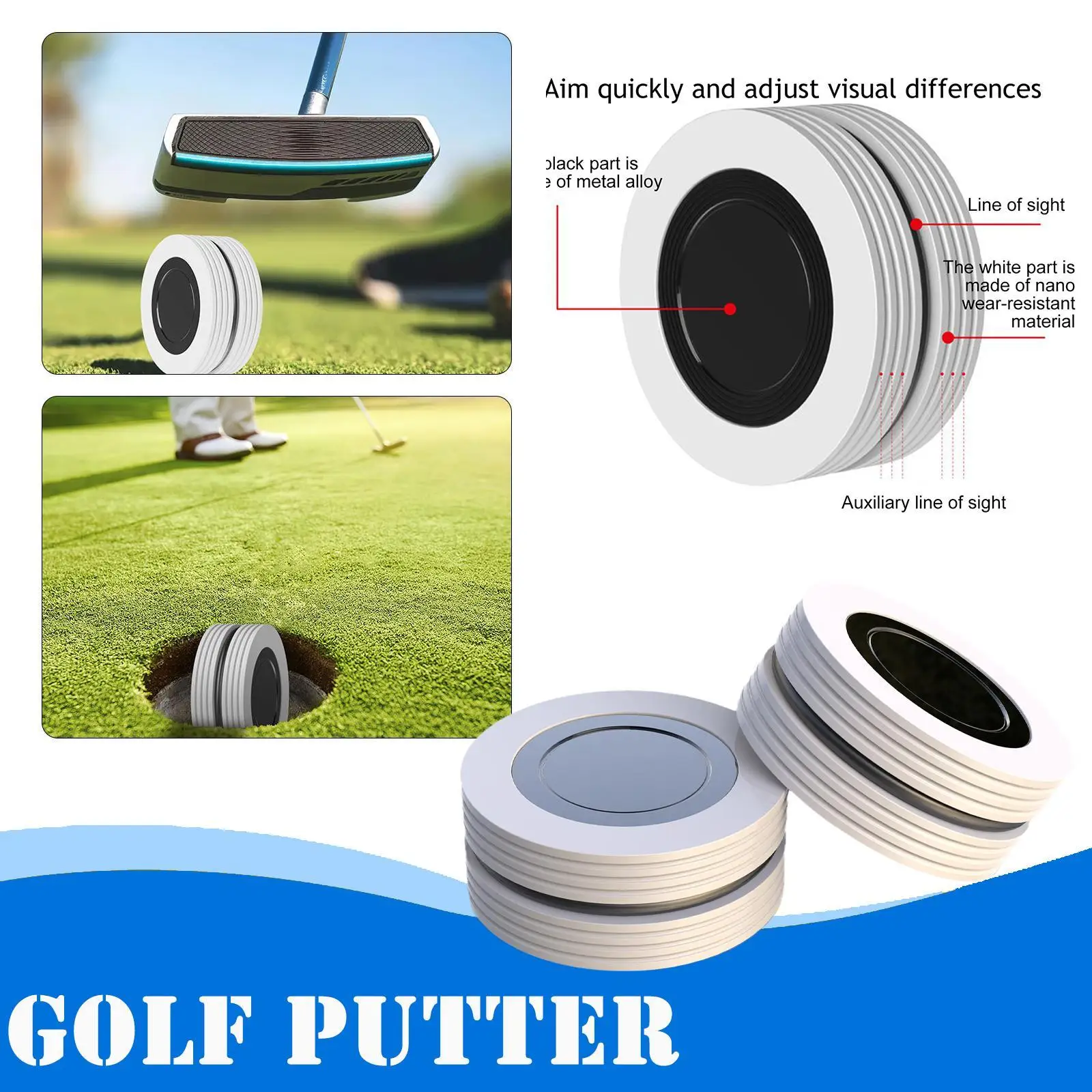 

1 шт. Твердые плоские тренировочные мячи для игры в гольф для начинающих двухслойные мячи для обучения вождению мячи для тренировок плоский ...