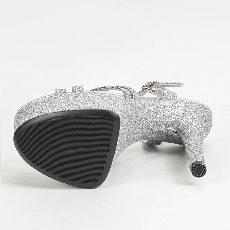 Eilyken пикантные блестящие тканевые женские сандалии с ремешком на пряжке