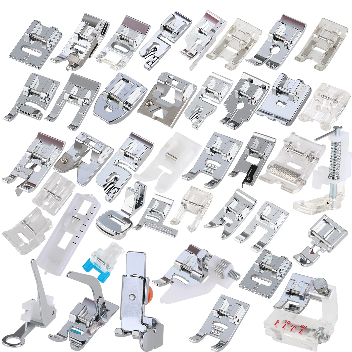 

Sewing Machine Foot Presser Feet Zipper Foots Embroidery Pressure Accessories Press Zag Zig Walking Set Low Rolled Replacement