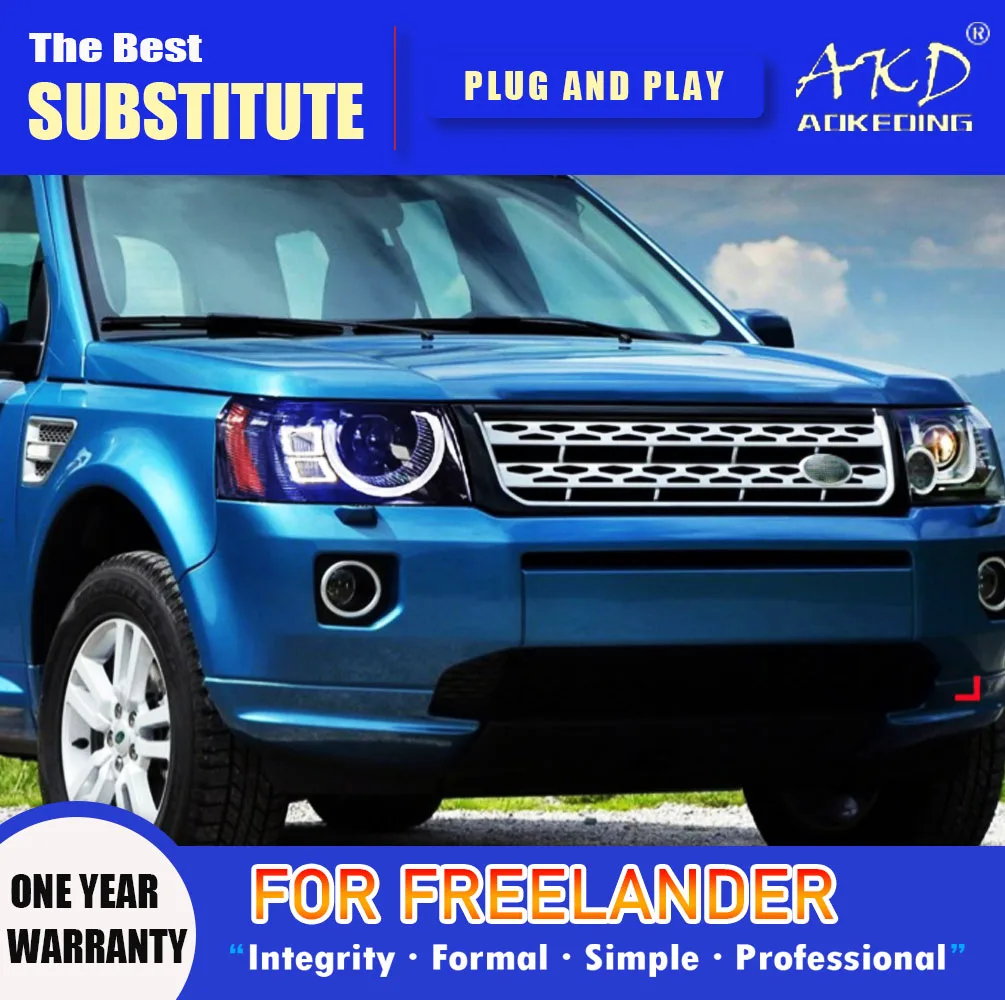 Фара AKD для Freelander светодиодная фара 2005-2012 2 DRL указатель поворота дальний свет