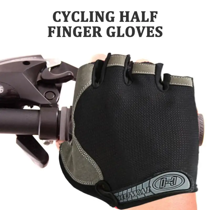 

New Cycling Anti-slip Anti-sweat Men Women Half Finger Gloves Breathable Anti-shock Sports Gloves Bike Bicycle Glove