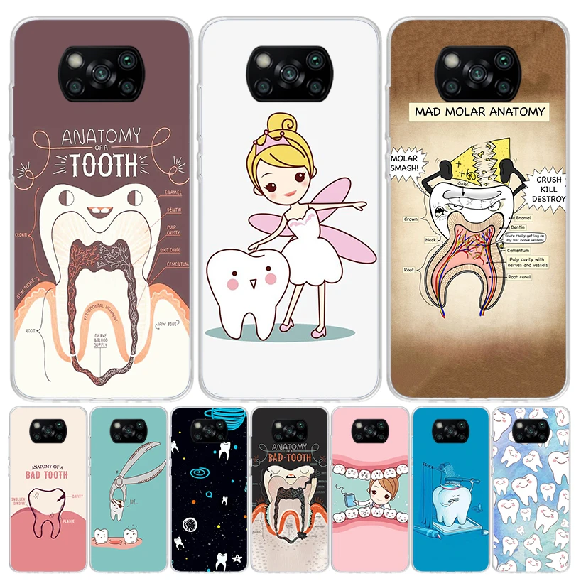 Чехол для телефона с изображением зубов мудрости стоматолога Xiaomi Poco X3 Nfc X5 X6 X4 Gt F6