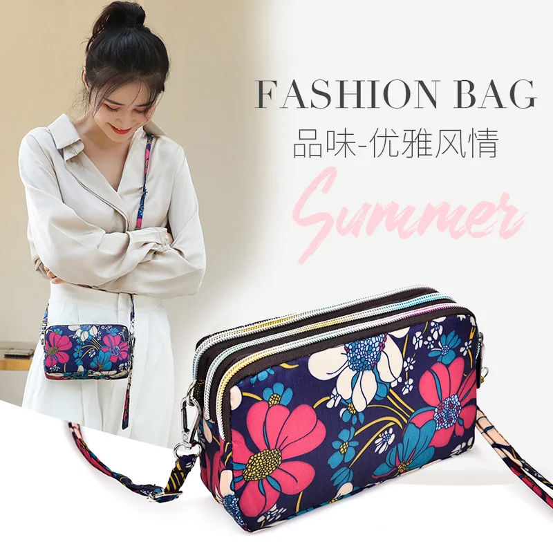 

Mini Mobile Phone Shoulder Bag Women's Fashion Zero Wallets PVC Zipper Cloth Bag Oblique Straddle Bags Bank Credit Card Holders