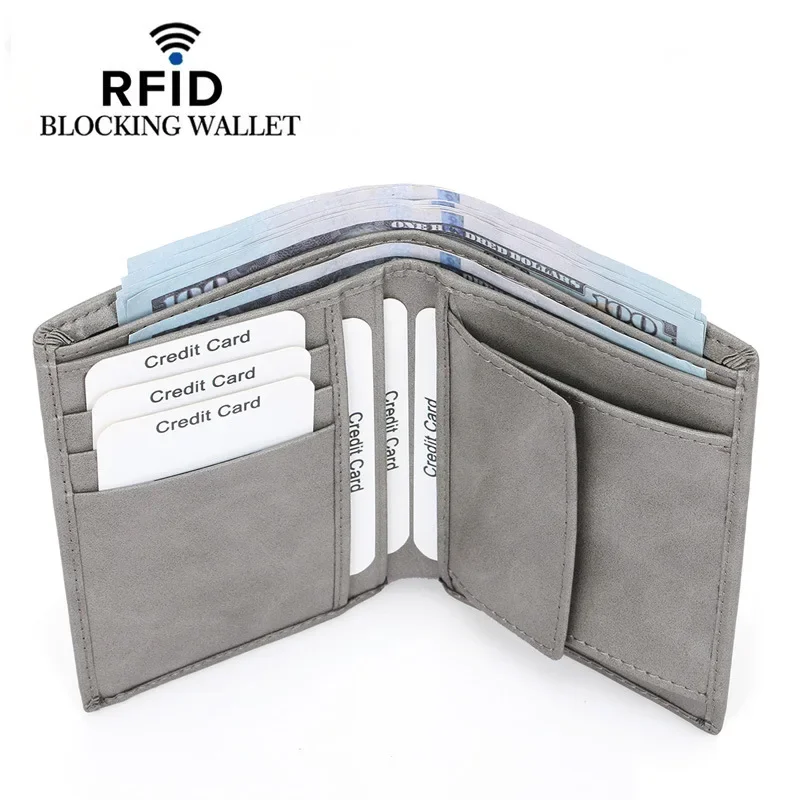 

Кошелек мужской из искусственной кожи с RFID-защитой и отделением для карт