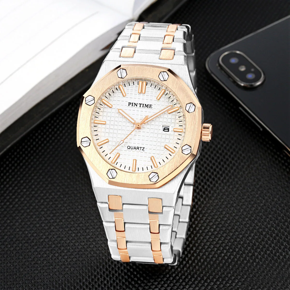 

Luxury Exquisite Watchfor Men High End Fashion Men's Watch Stainless Steel Strap Personality Wrsitwatch